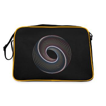 Sacred geometry spiral - Retro Bag - black/gold - Back