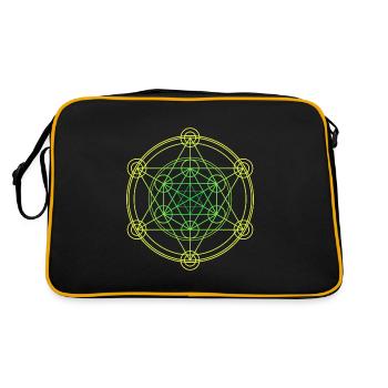 Merkaba Sacred Geometry - Retro Bag - black/gold - Back