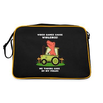 Jeu vidéo Agriculture meme - Sac Retro - noir/or - Dos