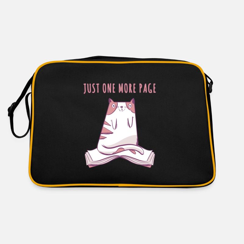 Just one more Page - Retro Tasche - Schwarz/Gold