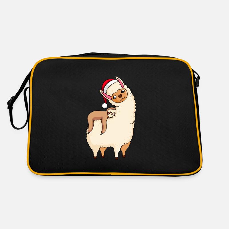 llama sleeping alpaca sloth christmas Retro Bag
