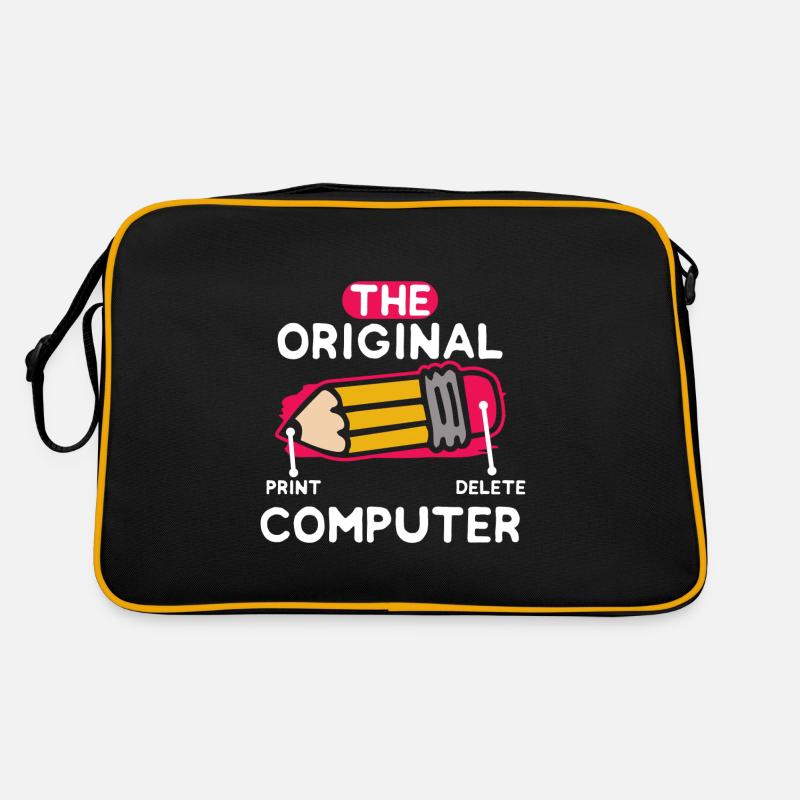 The Original Computer PC Nerd IT Technologie Geek - Retro Tasche - Schwarz/Gold