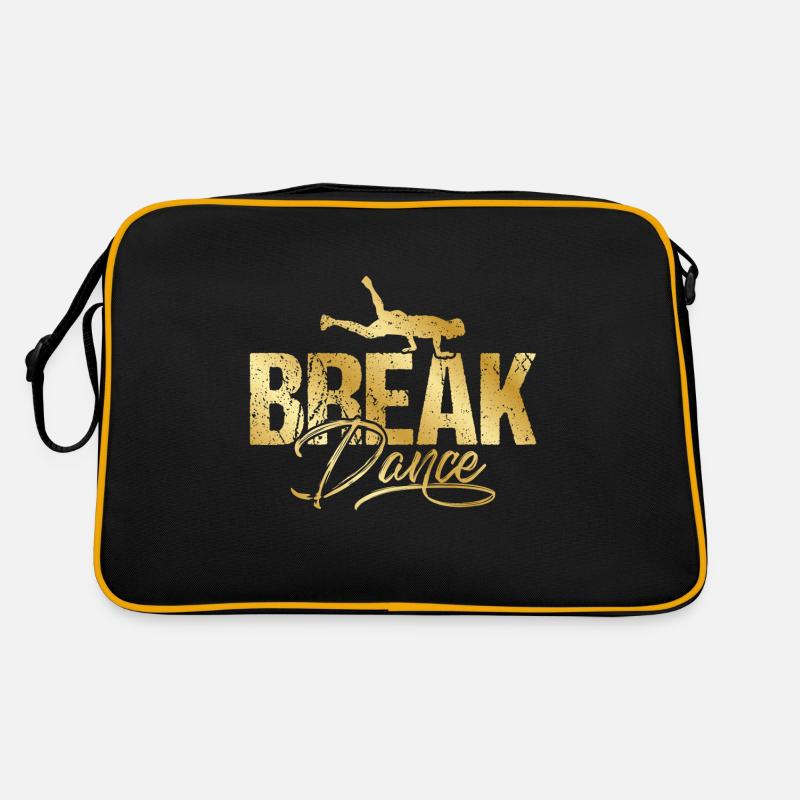 Breakdance Breakdancing Gold Retro Tasche