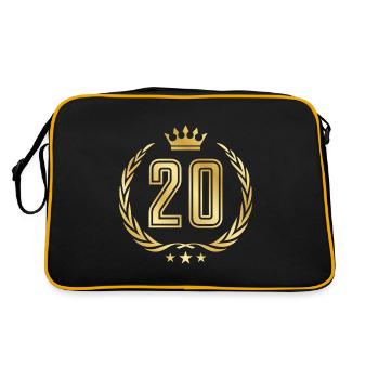 Couronne de couronne en or 20 ans - Sac Retro - noir/or - Dos