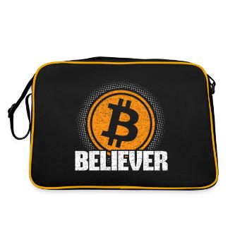 Believer - Bitcoin Blockchain - Sac Retro - noir/or - Dos
