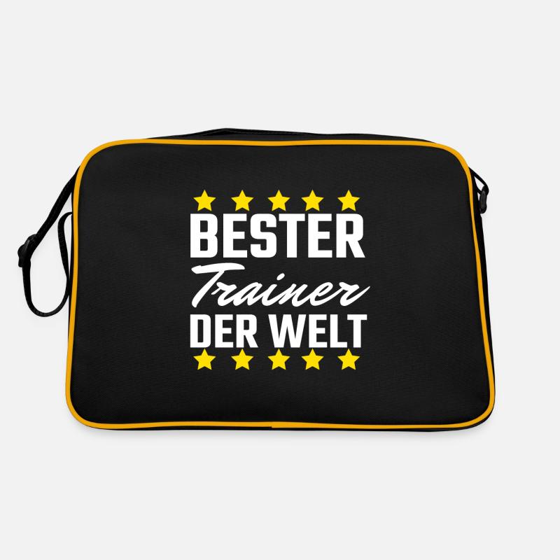 Bester Trainer - Retro Tasche - Schwarz/Gold