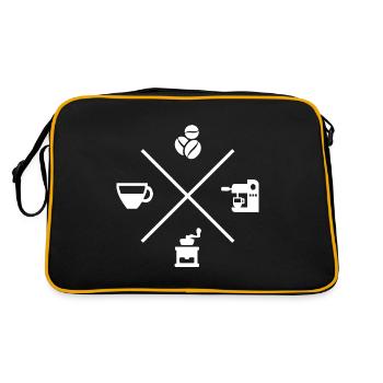 Barista coffee espresso cappuccino coffee maker - Retro Bag - black/gold - Back