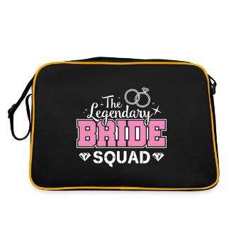 Bride Squad Junggesllinnenabschied - Retro Tasche - Schwarz/Gold - Hinten