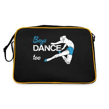Boys Dance Too Ballet Teacher Student Dancer - Retro Bag - black/gold - Back