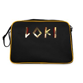 Vikings nordiques Loki Mythologie Odin cadeau - Sac Retro - noir/or - Dos