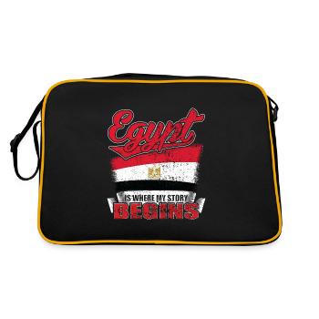 Mon histoire commence en Egypte - Sac Retro - noir/or - Dos