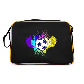 Fussball logo armoiries couronne coloré - Sac Retro - noir/or - Dos