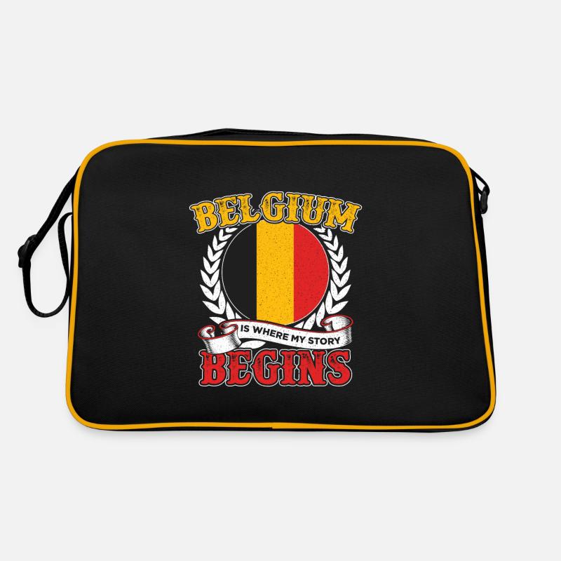 In Belgien beginnt meine Geschichte Retro Tasche