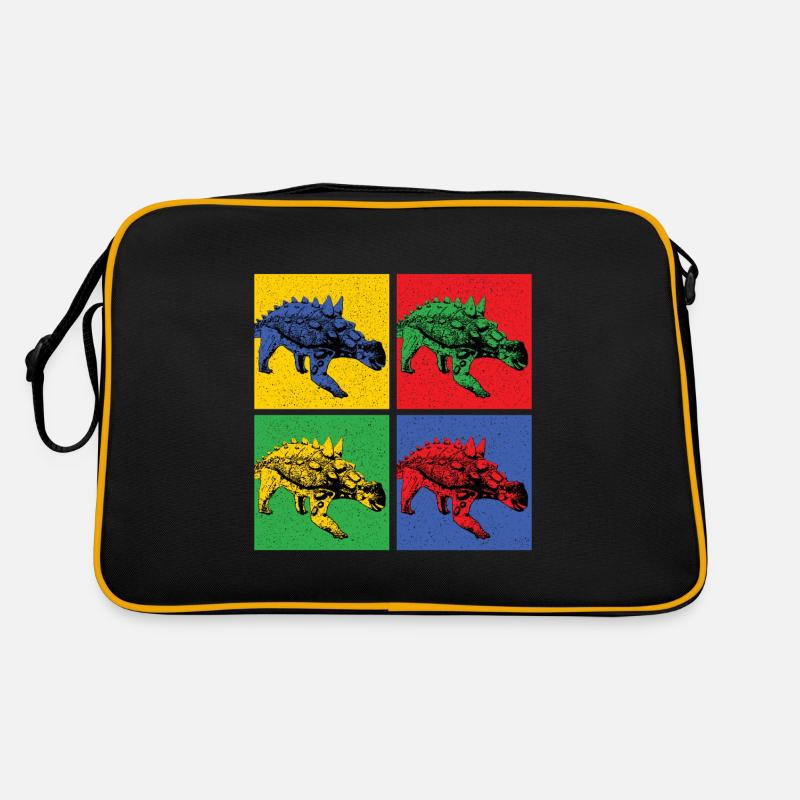 ANKYLOSAURUS - Retro Tasche - Schwarz/Gold