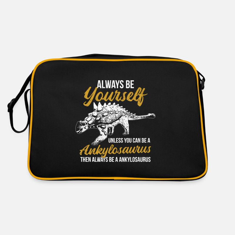 ANKYLOSAURUS - Retro Tasche - Schwarz/Gold