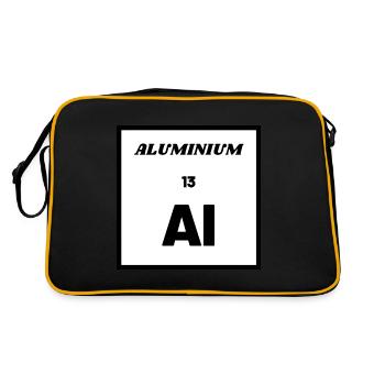 ALUMINIUM (Al) - Élément chimique n 13 - Sac Retro - noir/or - Dos