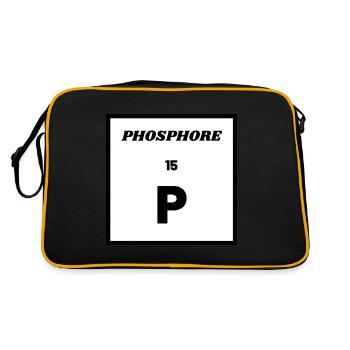 PHOSPHORE (P) - Élément chimique n 15 - Sac Retro - noir/or - Dos