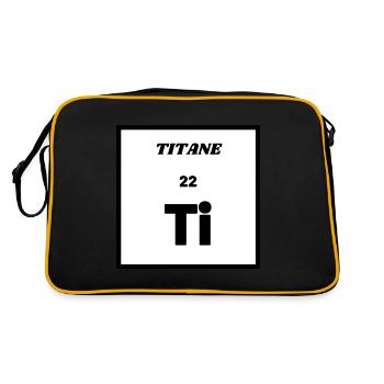 TITANE (Ti) - Élément chimique n 22 - Sac Retro - noir/or - Dos