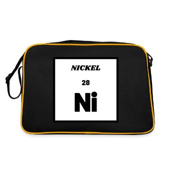 NICKEL (Ni) - Élément chimique n 28 - Sac Retro - noir/or - Dos