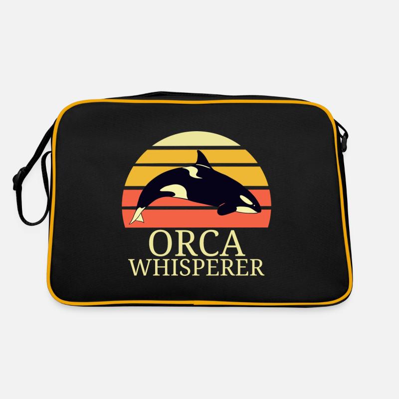 Orca - Retro Tasche - Schwarz/Gold