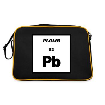PLOMB (Pb) - Élément chimique n° 82 - Sac Retro - noir/or - Dos
