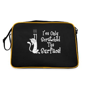 Katze ich nur kratzte die Oberfläche - Retro Tasche - Schwarz/Gold - Hinten