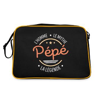 Pépé the man the myth the legend pepe gift - Retro Bag - black/gold - Back