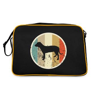 Deutsche Bracke Jagdhund - Retro Tasche - Schwarz/Gold - Hinten