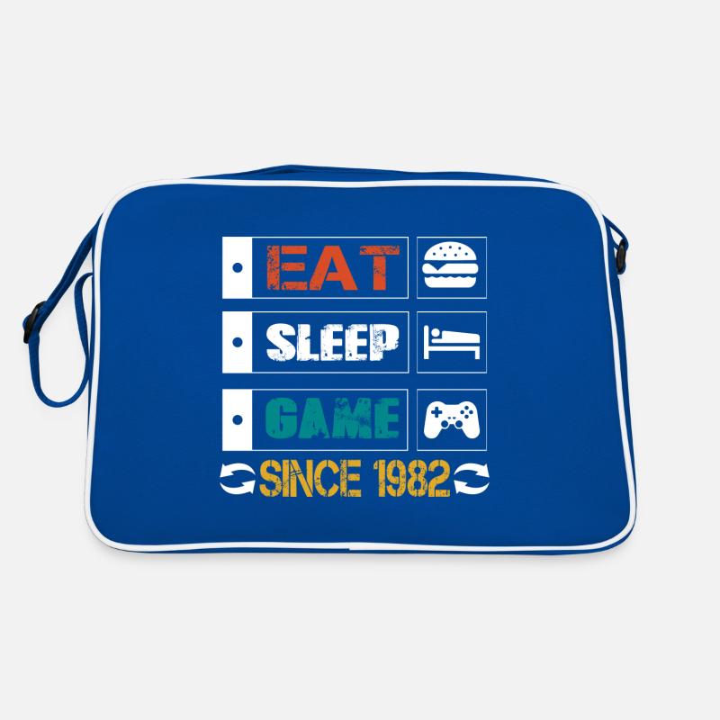 Eat, Sleep, Game, Repeat, Controller, since 1982 Retro Tasche