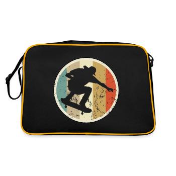 Skateboarding Skateboarder Skateboard - Retro Tasche - Schwarz/Gold - Hinten