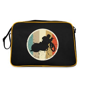 Speedway Bahnsport Motocross - Retro Tasche - Schwarz/Gold - Hinten
