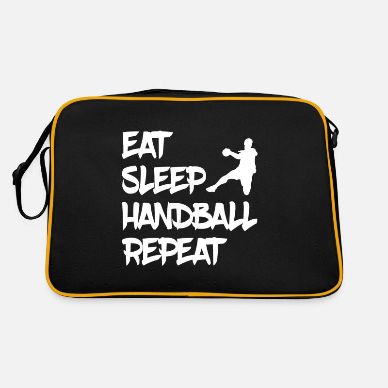 eat sleep handball repeat Retro Tasche