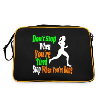 don't stop when you're tired stop when you're done - Retro Bag - black/gold - Back