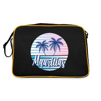 Mauritius Colorful Retro Summer Beach Design - Retro Bag - black/gold - Back