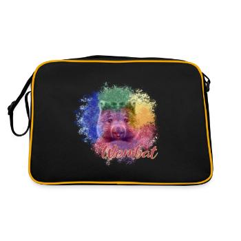 Wombat - Retro Tasche - Schwarz/Gold - Hinten