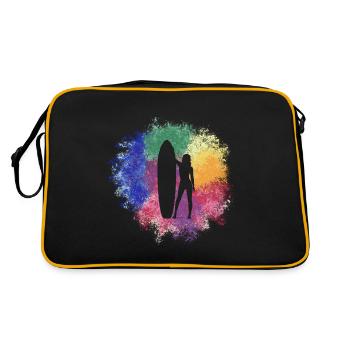 Surfeuse fille - Sac Retro - noir/or - Dos