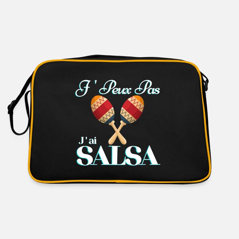 je peux pas j'ai salsa - Sac Retro - noir/or