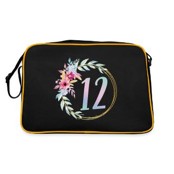 12e anniversaire fille cadeau princesse - Sac Retro - noir/or - Dos