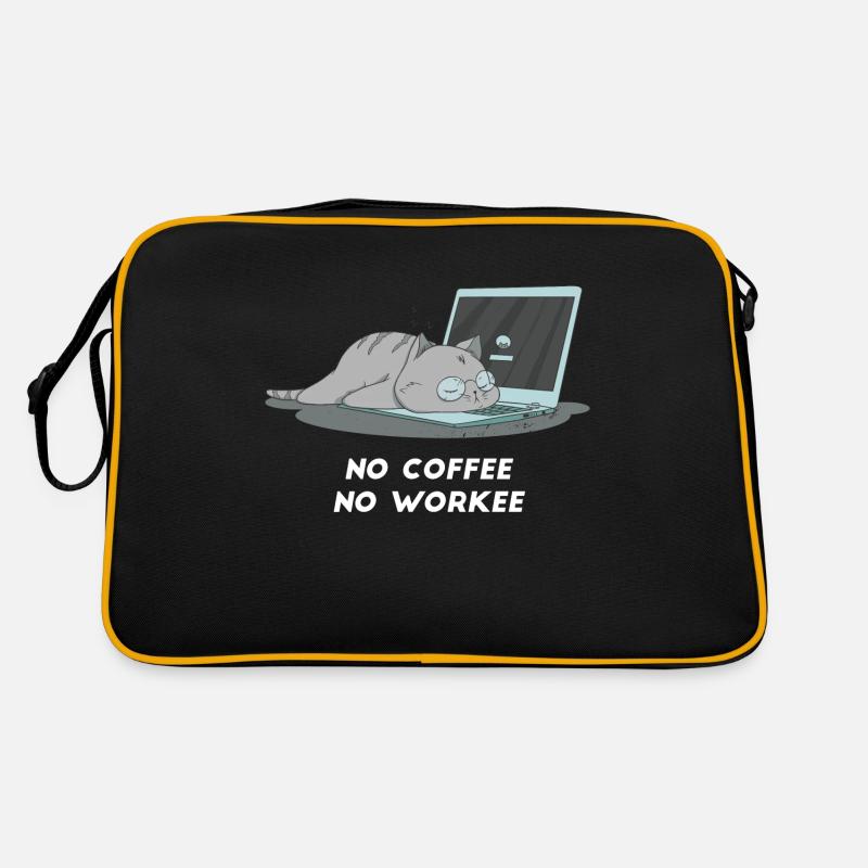 Sleeping cat i love home office Retro Tasche