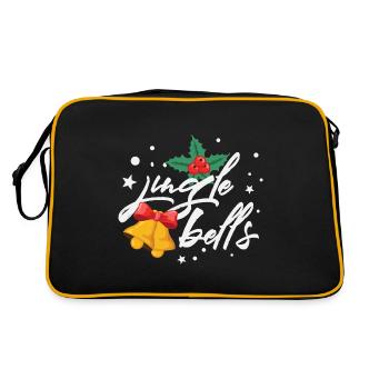 Jingle Bells Mistletoe Christmas Bells - Retro Bag - black/gold - Back