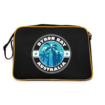 Byron Bay Australie Summer Surf Design - Sac Retro - noir/or - Dos