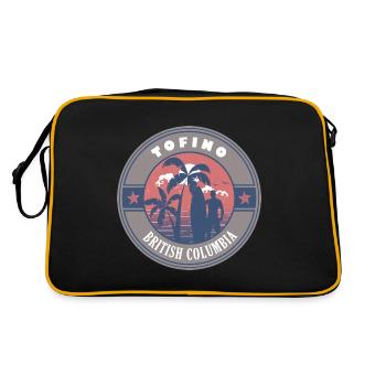Tofino Colombie-Britannique Canada Summer Surf Design - Sac Retro - noir/or - Dos