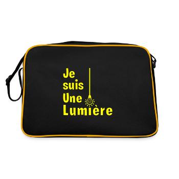 JE SUIS UNE LUMIÈRE ! - Sac Retro - noir/or - Dos