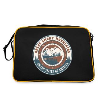 Great Smoky Mountains United States Vintage Hiking - Retro Bag - black/gold - Back