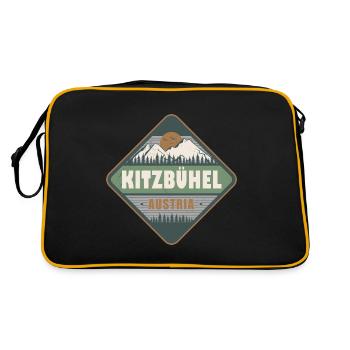Kitzbühel Autriche Vintage Hiking Design - Sac Retro - noir/or - Dos