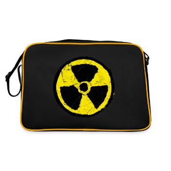 Radioactive Logo Signal Vintage Funny Radio - Retro Bag - black/gold - Back