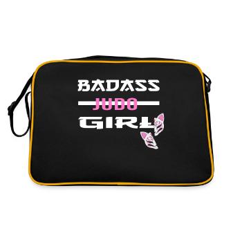 judo hajime ceinture noire judoka judogirl - Sac Retro - noir/or - Dos