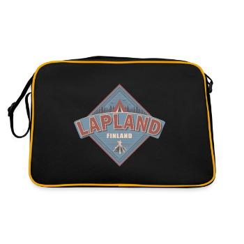 Lapland Finland Vintage Camping Design - Retro Bag - black/gold - Back