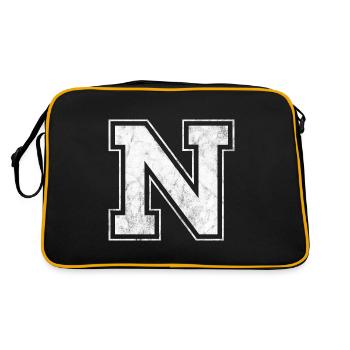 Letter N - Retro Bag - black/gold - Back