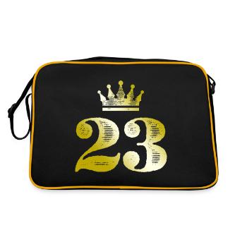 23 Chiffre Couronne Or - Sac Retro - noir/or - Dos